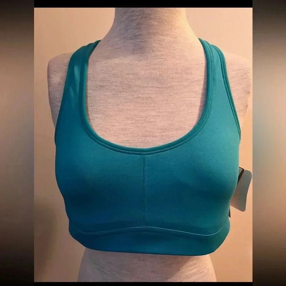 Gap Body Fit Blue Medium Impact Sports Bra LG - Picture 1 of 6